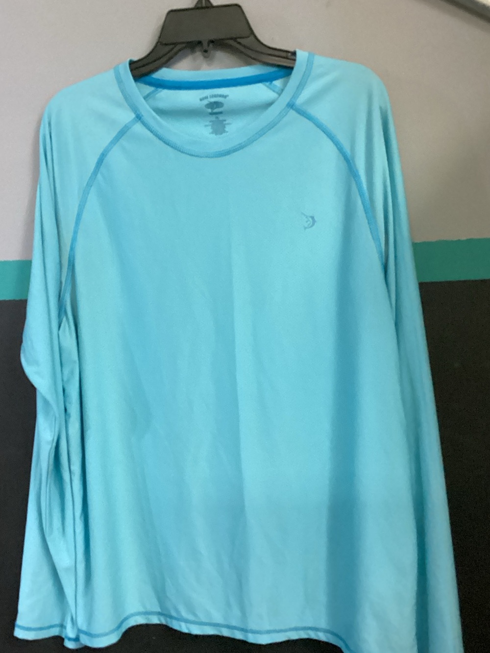Reel Legends Aqua Crew Neck Performance Shirt